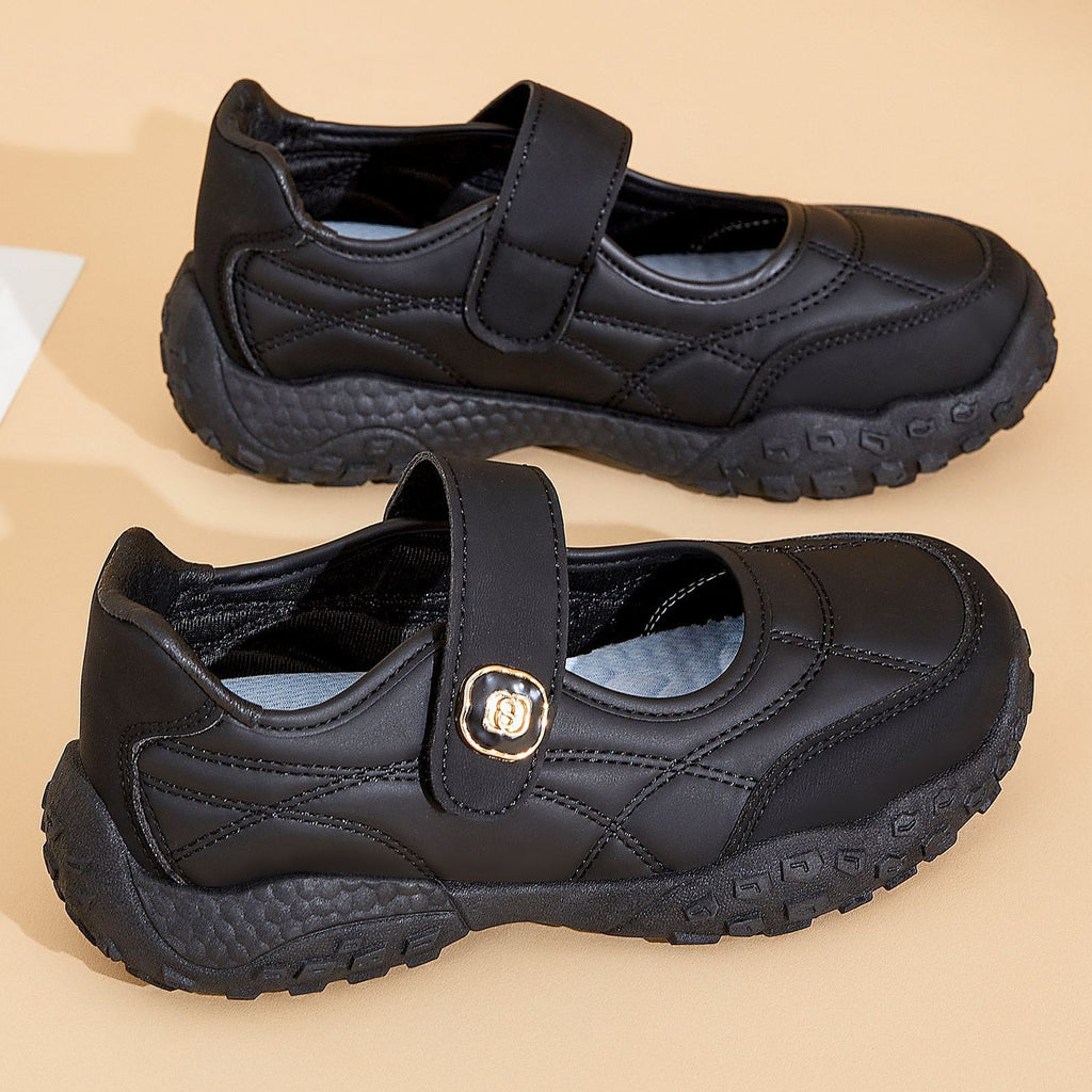 Quilted Hook and Loop Mary Jane Sneakers