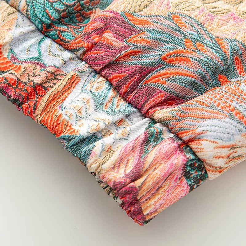 Peacock Tapestry Jacquard Bomber Jacket - Decor - 4