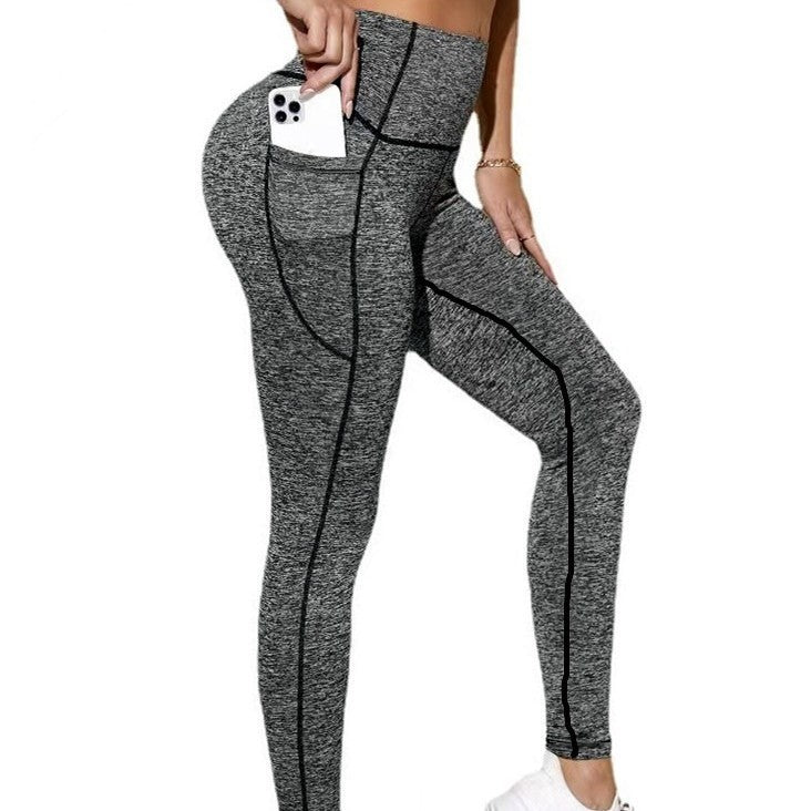 High Waist Ankle Yoga Leggings With Side Pockets