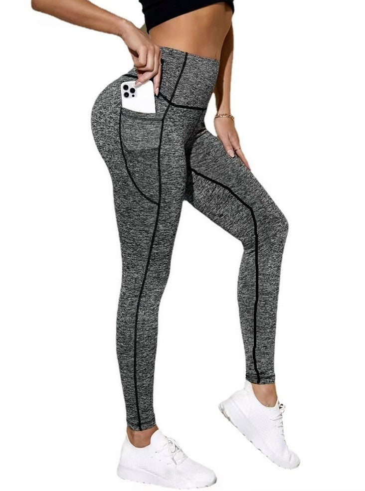 High Waist Ankle Yoga Leggings With Side Pockets