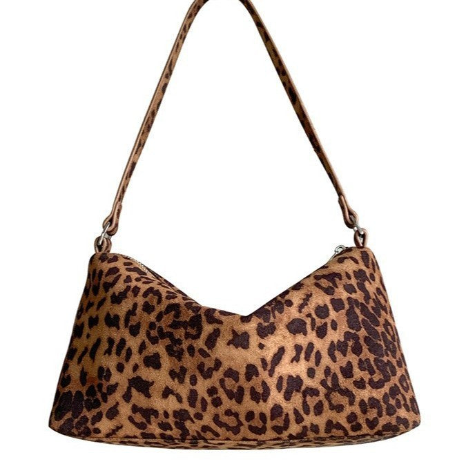Faux Suede Slouchy Shoulder Bag