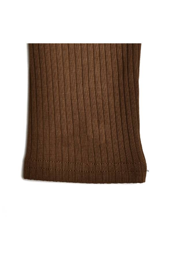 Seamless Ribbed Scoop Neck Bodysuit - Coffee - 2