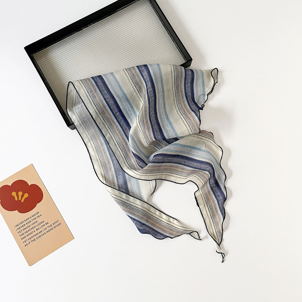 Ruffle Edge Floral Triangle Hair Scarf - NO-6