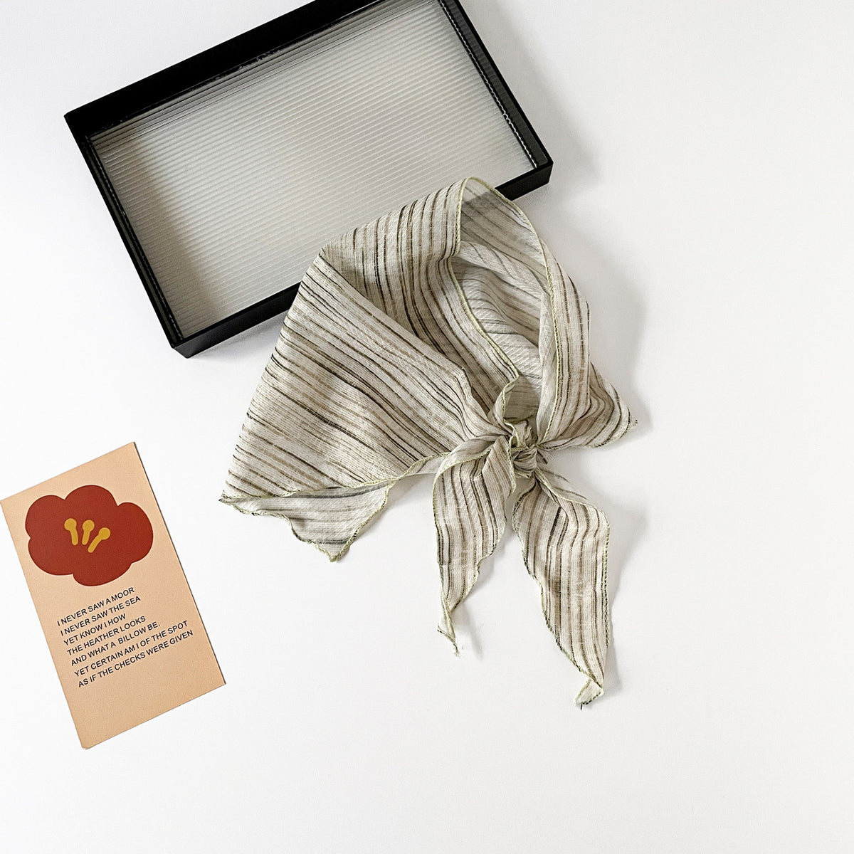 Ruffle Edge Floral Triangle Hair Scarf - NO-7