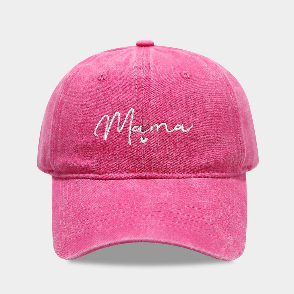Embroidered Slogan Washed Baseball Cap - Mama_Rose