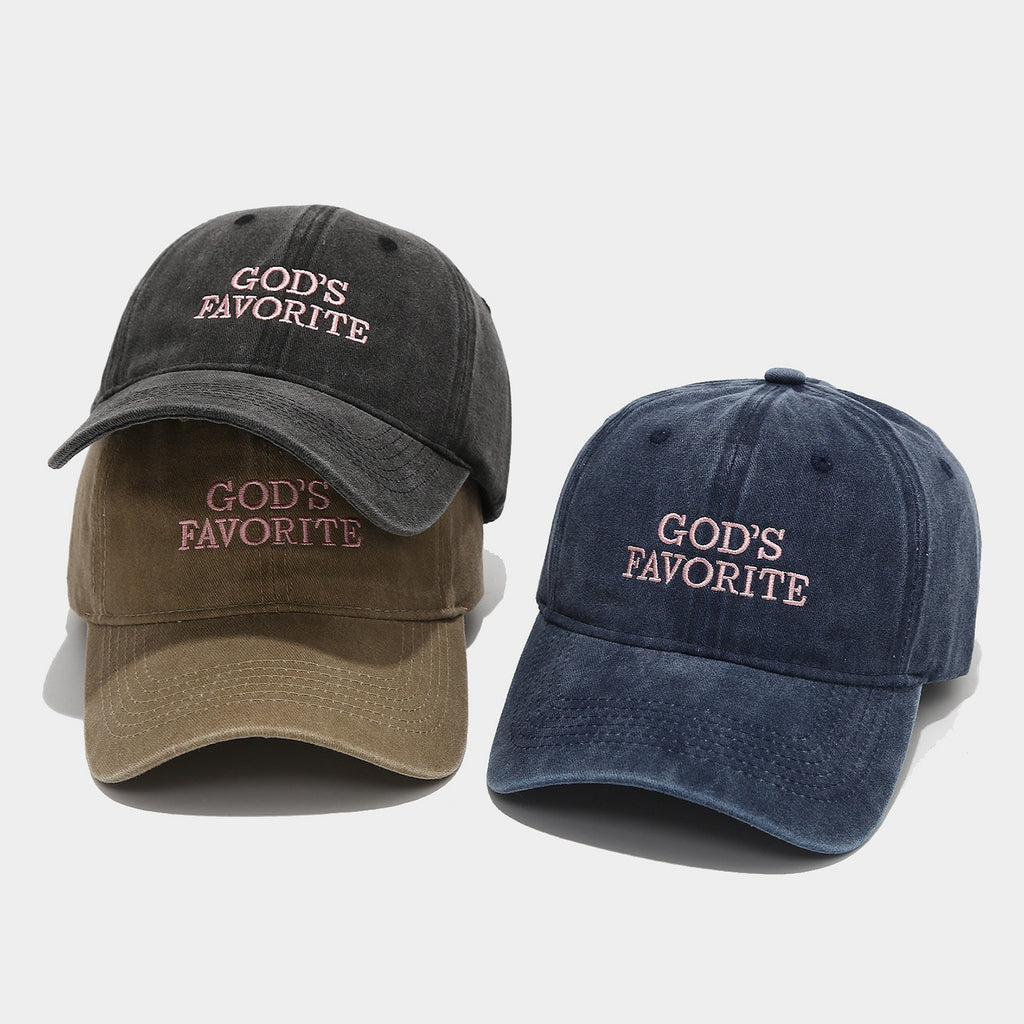 Embroidered Slogan Washed Baseball Cap - view 2