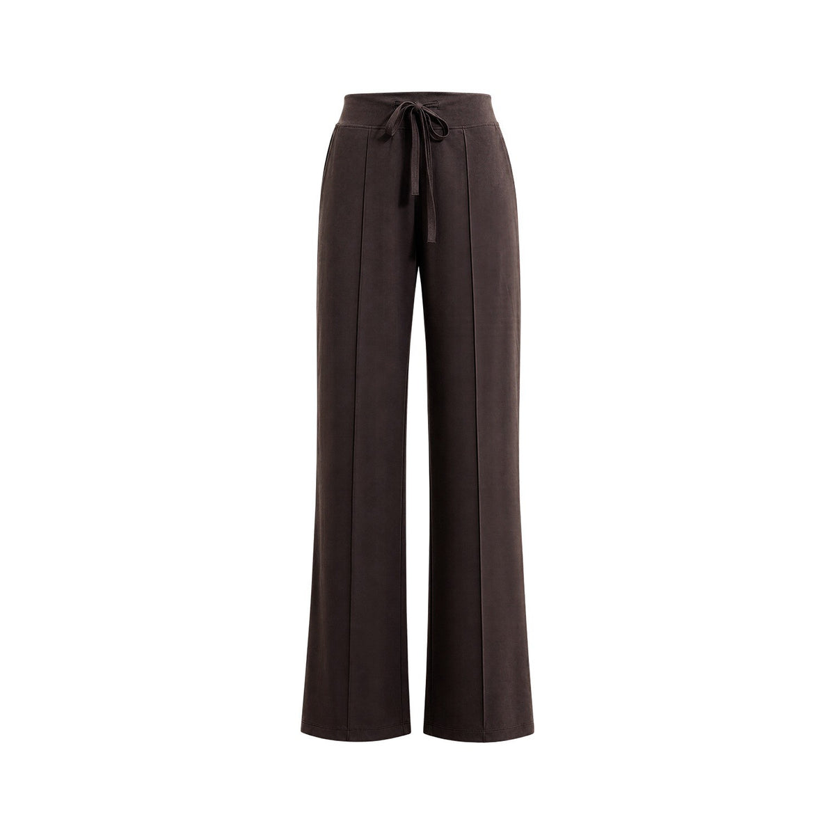 High Waist Drawstring Wide Leg Yoga Pants With Pockets