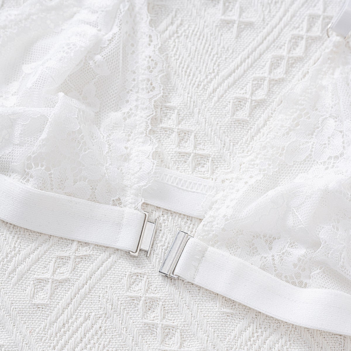 Eyelash Lace Front Closure Wireless Triangle Bralette