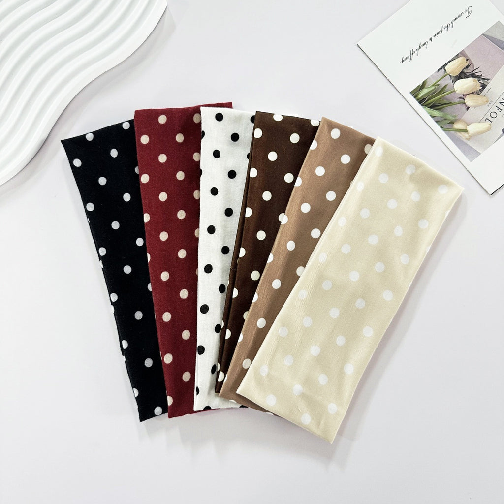 Wide Stretch Polka Dot Yoga Headband