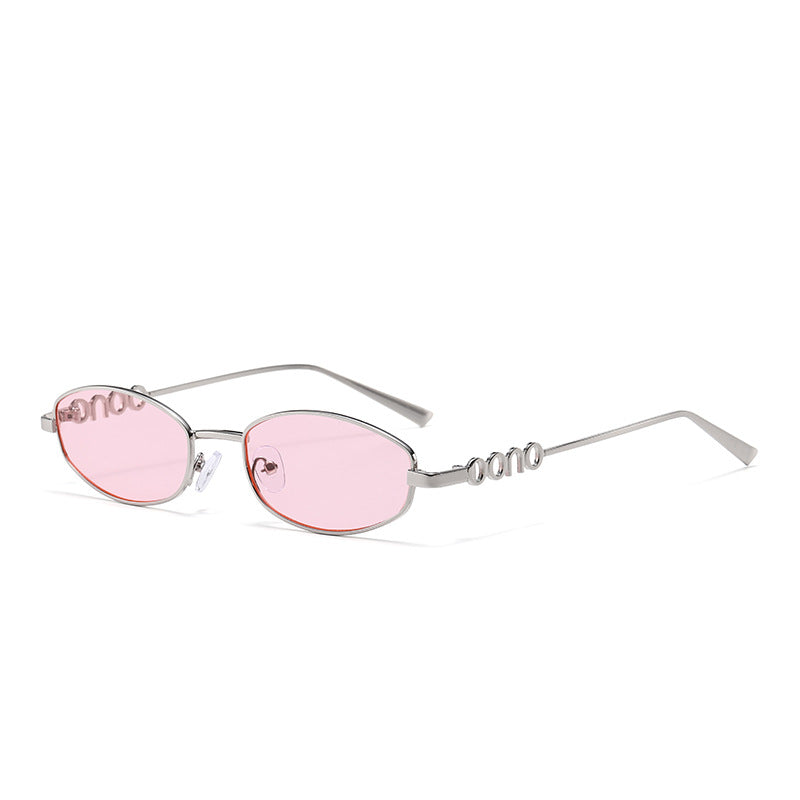 Y2K Slim Oval Sunglasses With Sculpted Temples - Color_05
