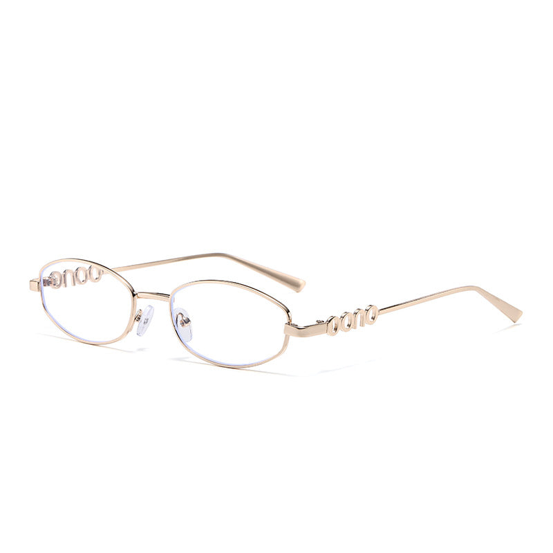 Y2K Slim Oval Sunglasses With Sculpted Temples - Color_07