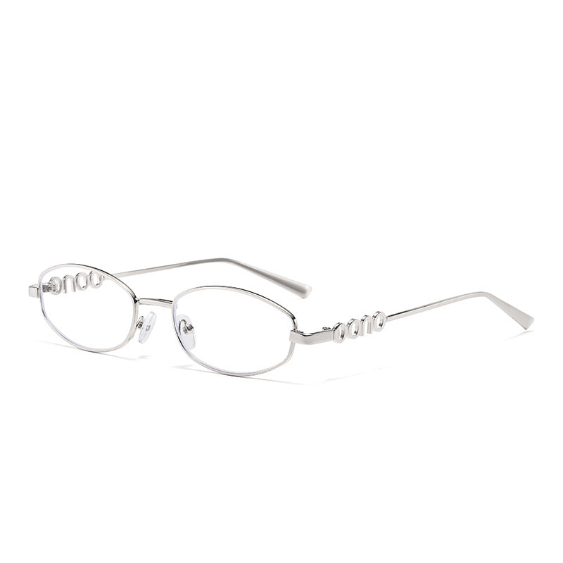 Y2K Slim Oval Sunglasses With Sculpted Temples - Color_08