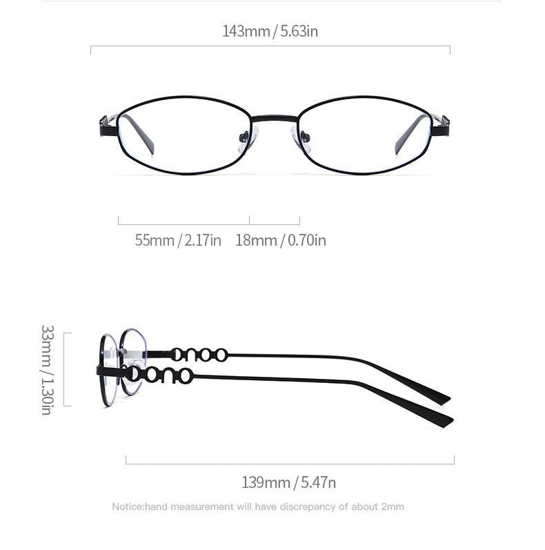 Y2K Slim Oval Sunglasses With Sculpted Temples