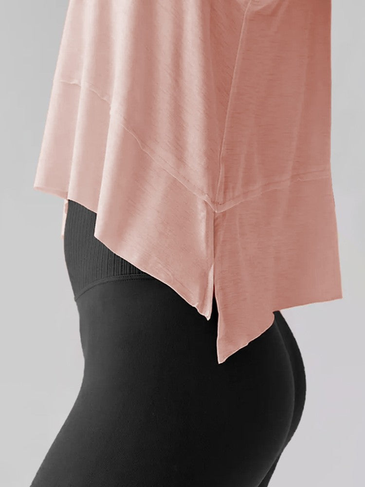 Flowy Cropped Muscle Tank With Pointed Hem - Pink - 8