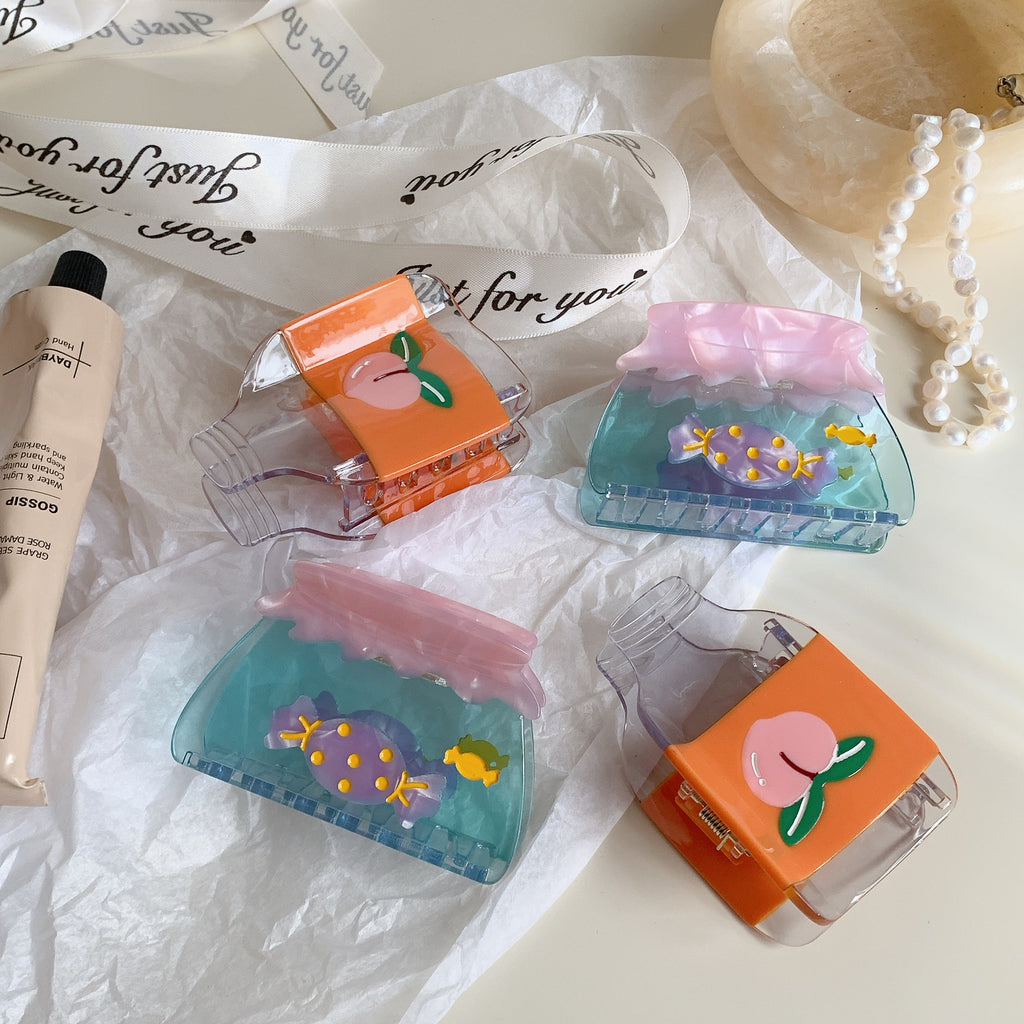 Translucent Jar Charm Hair Claw Clip - view 2
