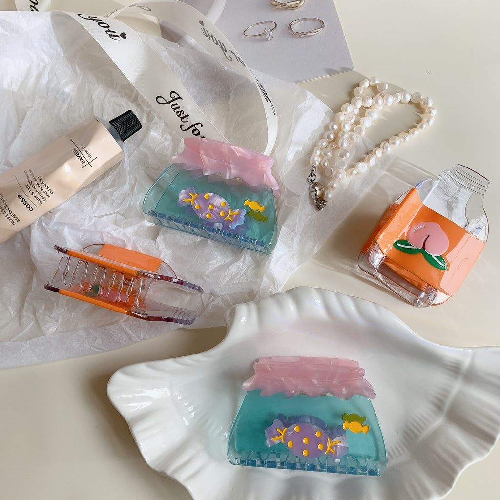 Translucent Jar Charm Hair Claw Clip - view 3
