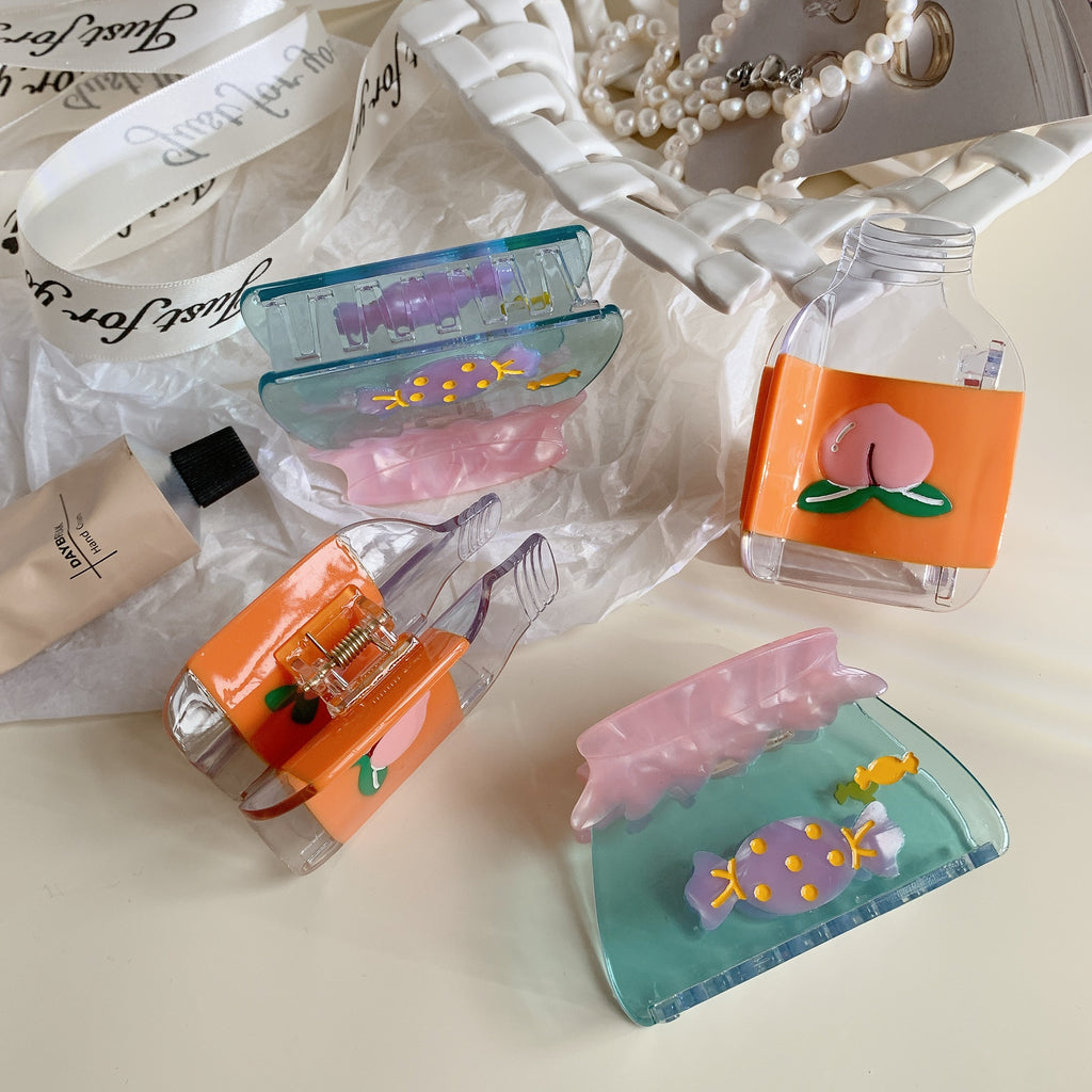 Translucent Jar Charm Hair Claw Clip - view 4
