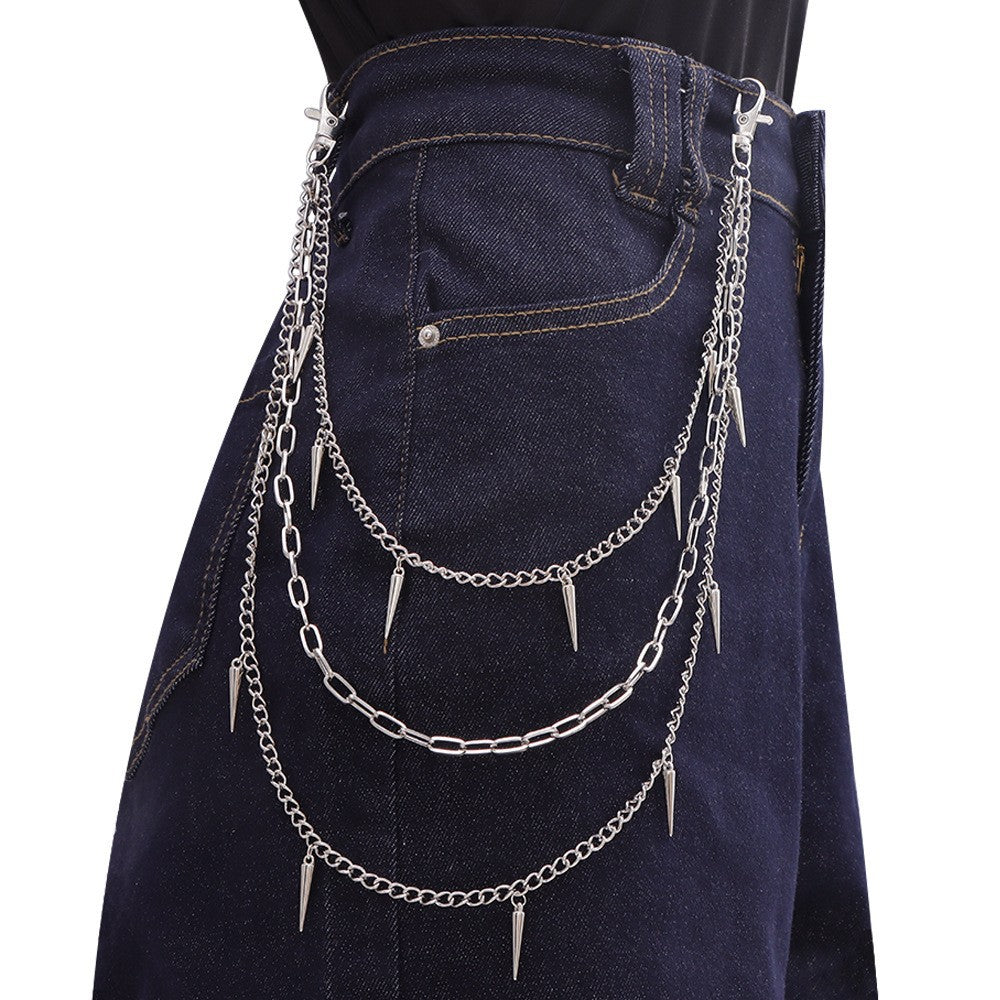 Layered Spike Charm Jean Waist Chain - Color_11