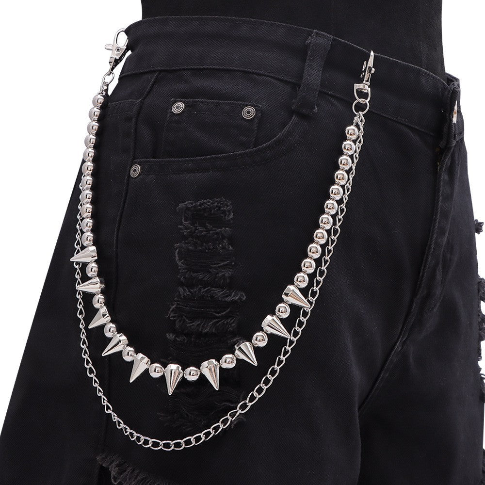 Layered Spike Charm Jean Waist Chain - Color_14