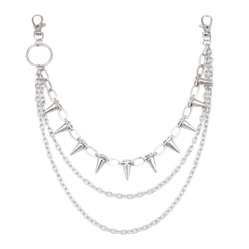 Layered Spike Charm Jean Waist Chain - view 1