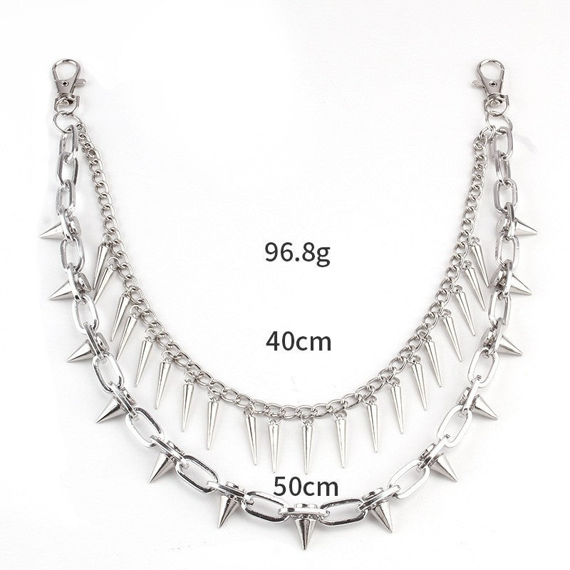 Layered Spike Charm Jean Waist Chain - view 3