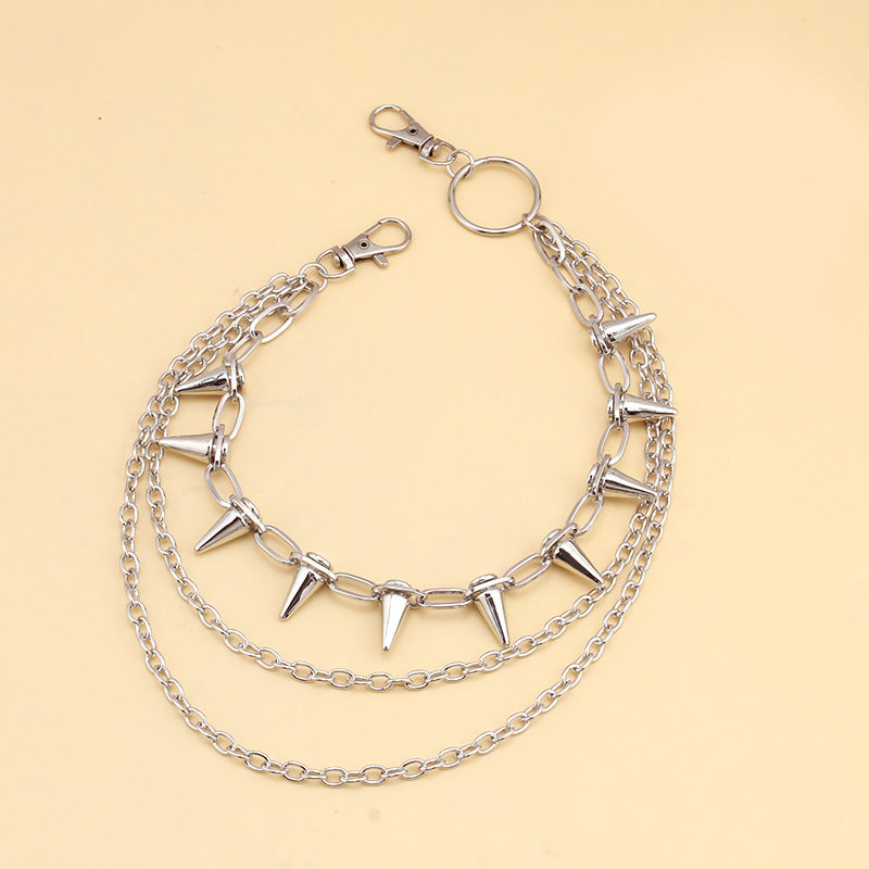 Layered Spike Charm Jean Waist Chain - view 8
