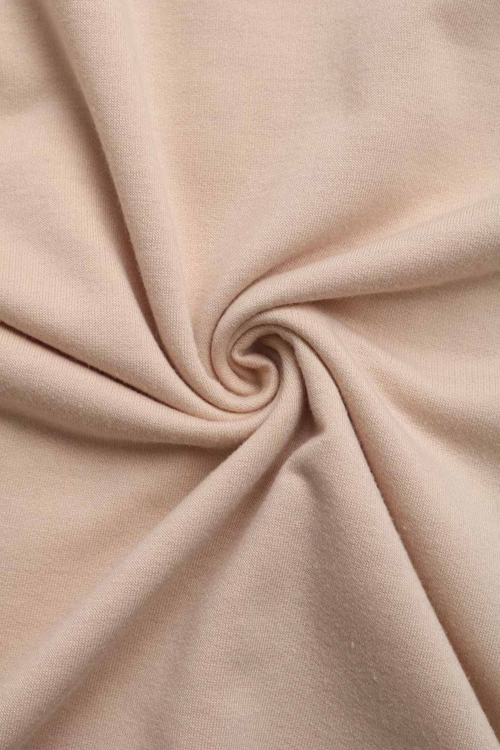 Ruffle Sleeve Drawstring Hooded Sweatshirt - Apricot - 4