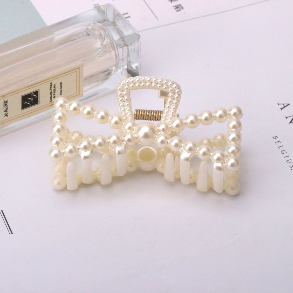 Pearl Beaded Mini Hair Claw Clip - NO05