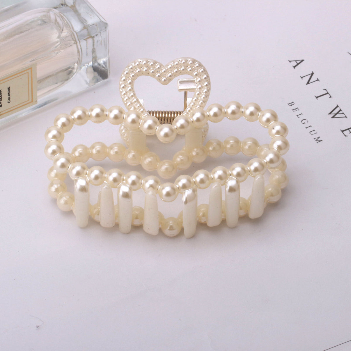 Pearl Beaded Mini Hair Claw Clip - NO06