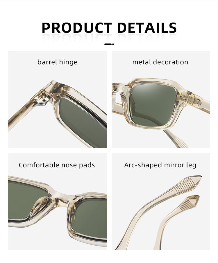 Rivet-Detail Square Frame Fashion Sunglasses - view 4