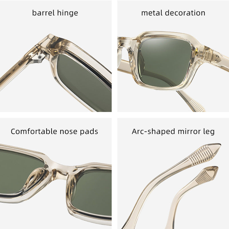Rivet-Detail Square Frame Fashion Sunglasses - view 6