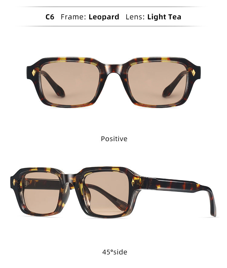 Rivet-Detail Square Frame Fashion Sunglasses - view 9