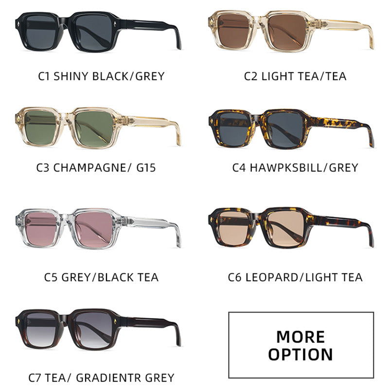 Rivet-Detail Square Frame Fashion Sunglasses - view 2