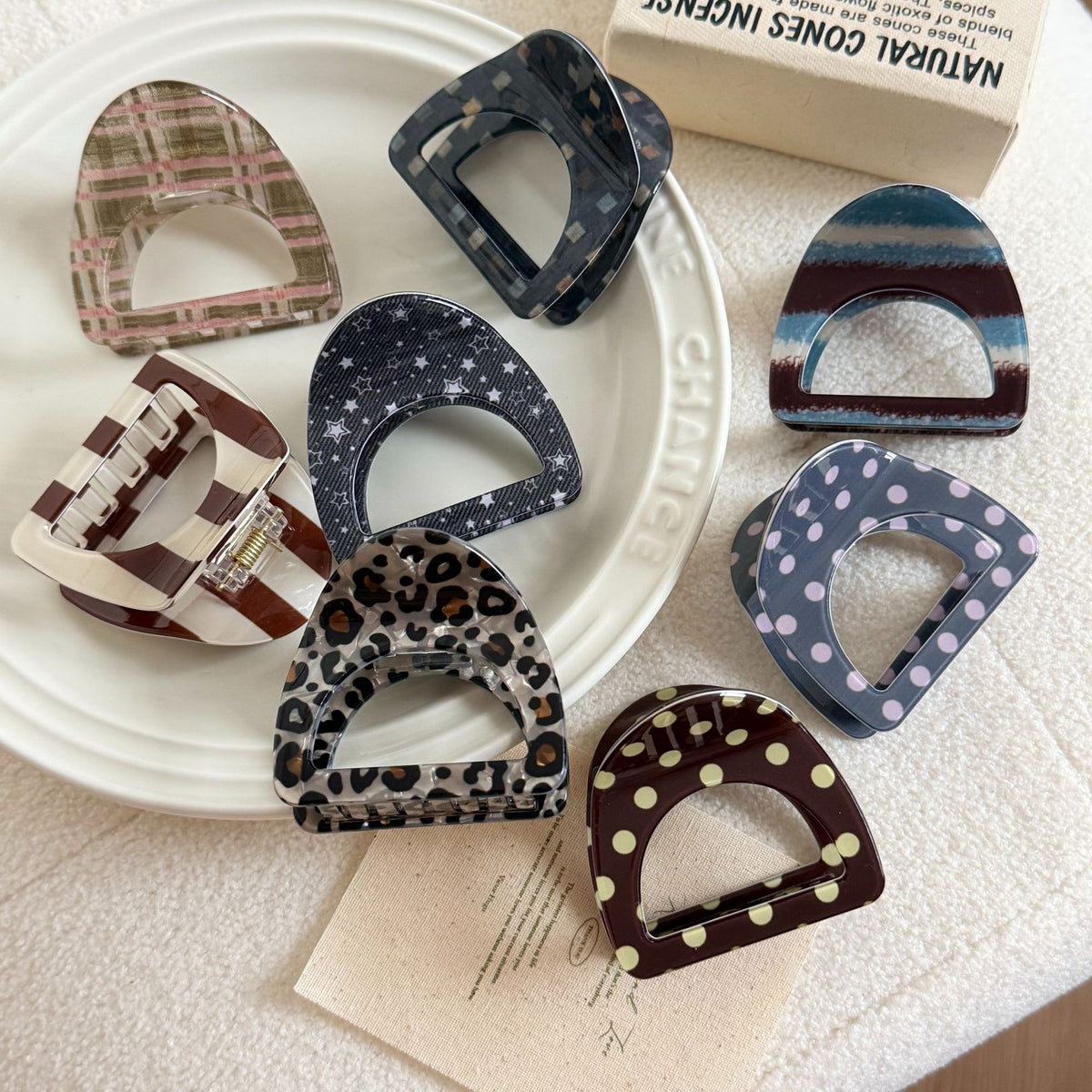 Mixed Print Mini Arch Hair Claw Clip - view 2
