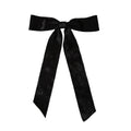 Crushed Velvet Streamer Bow Hair Clip - Color_1