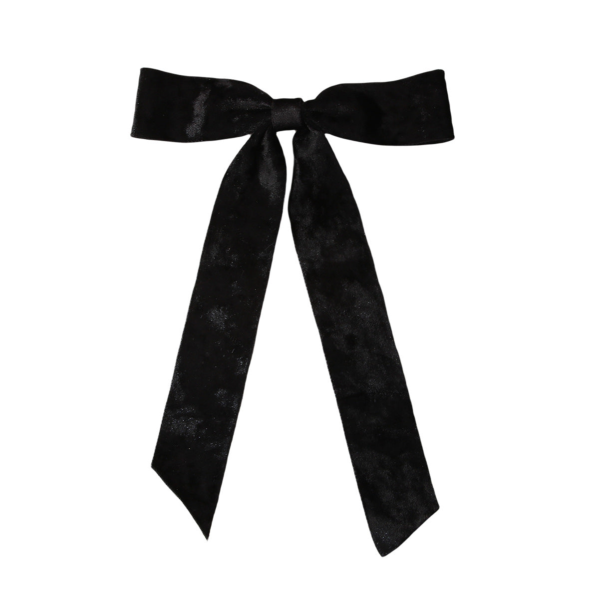 Crushed Velvet Streamer Bow Hair Clip - Color_1