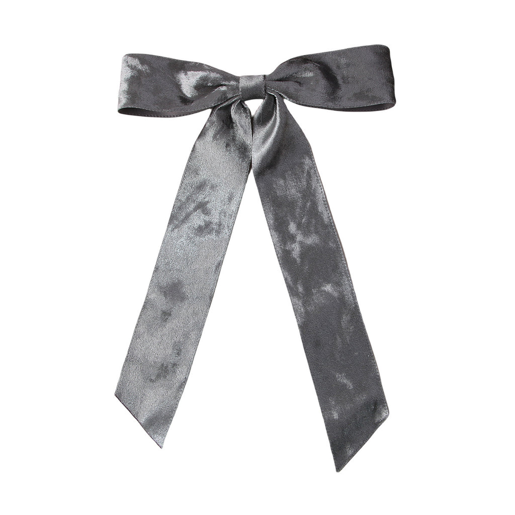 Crushed Velvet Streamer Bow Hair Clip - Color_4