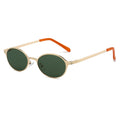 Slim Oval Wire Frame Retro Sunglasses - NO01