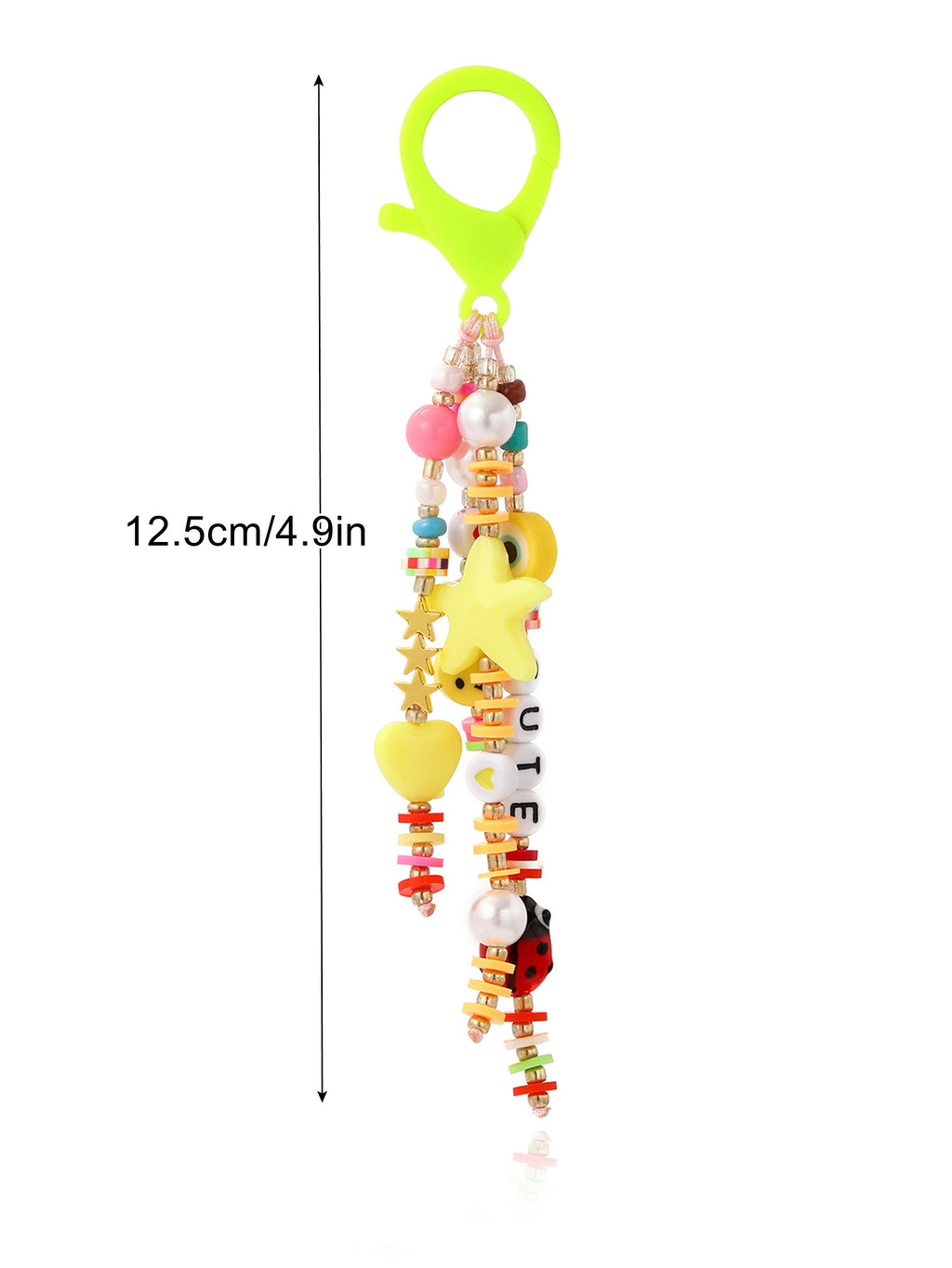 Kawaii Beaded Charm Keychain for Backpacks - Color_01