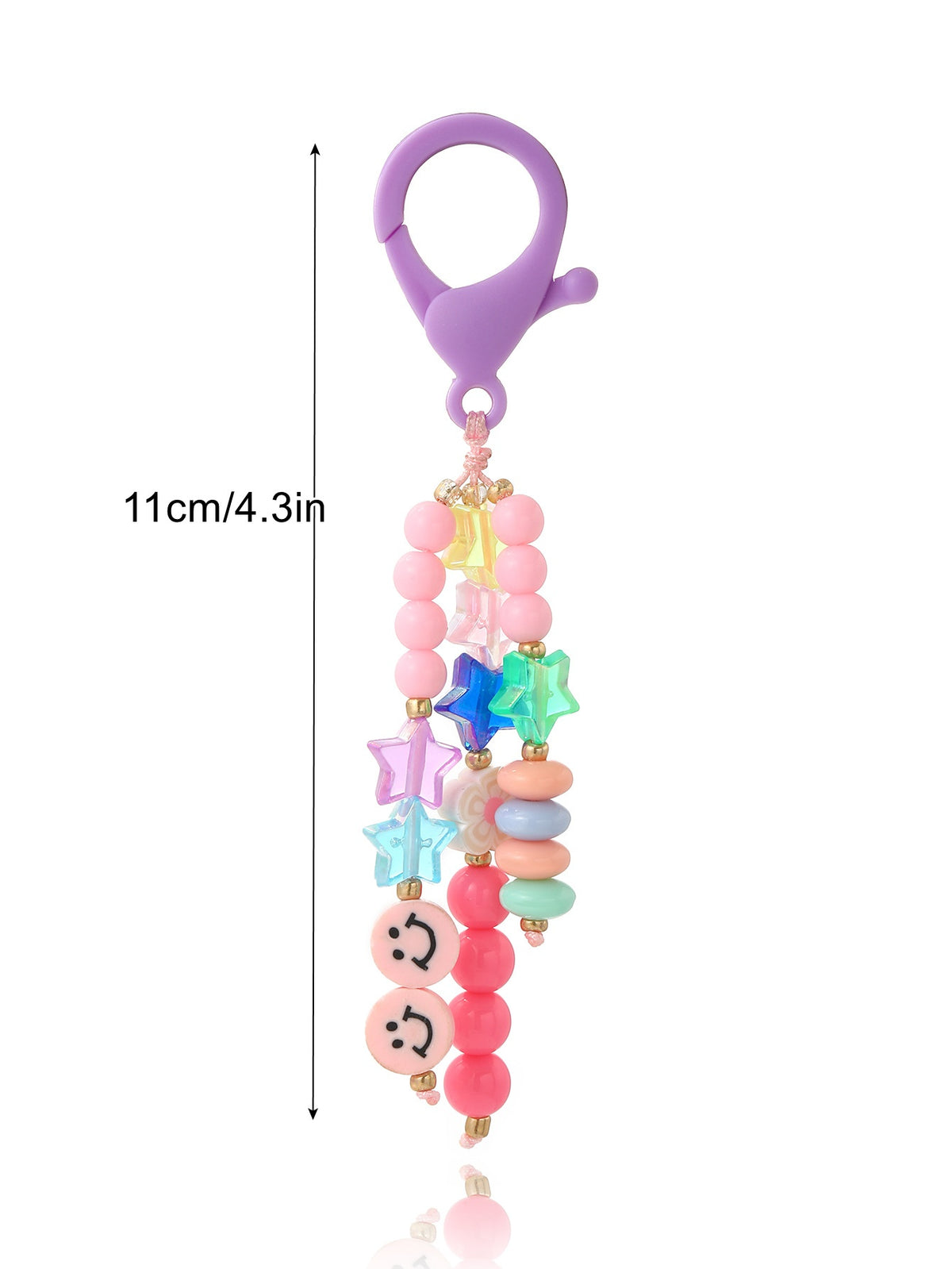 Kawaii Beaded Charm Keychain for Backpacks - Color_03