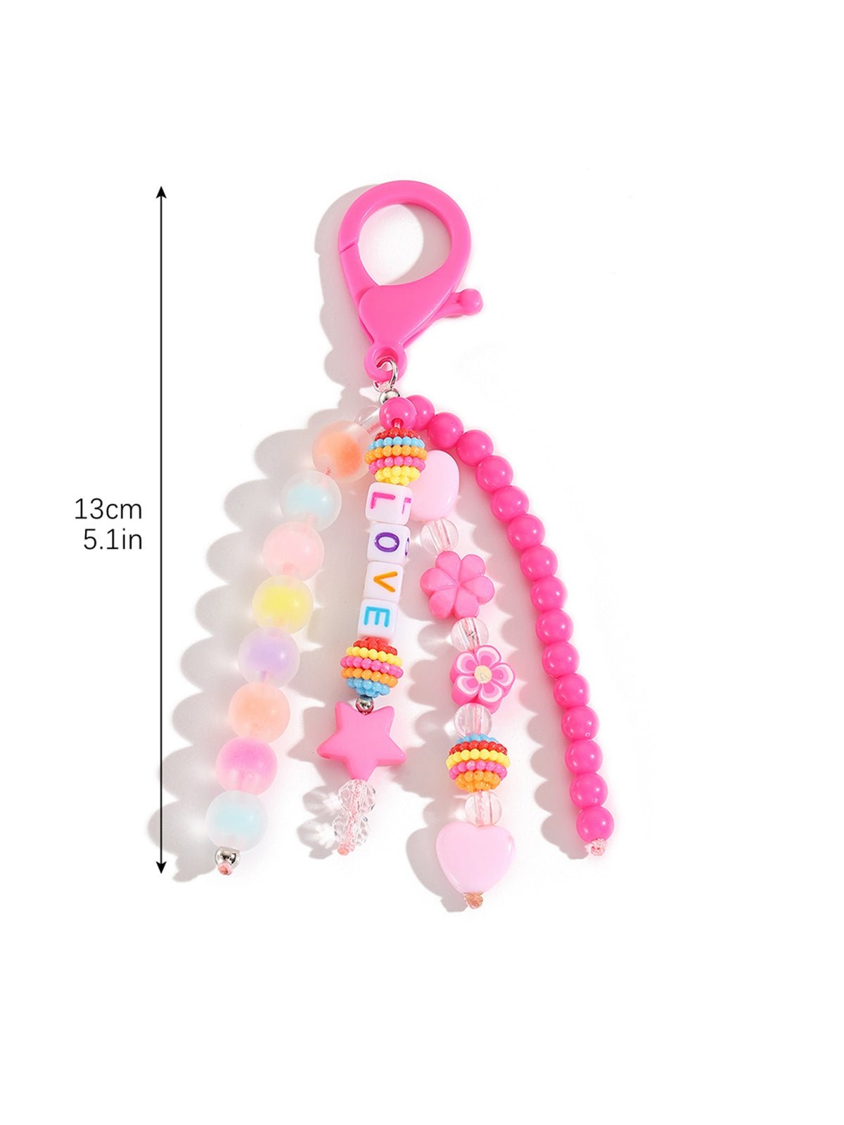 Kawaii Beaded Charm Keychain for Backpacks - Color_06