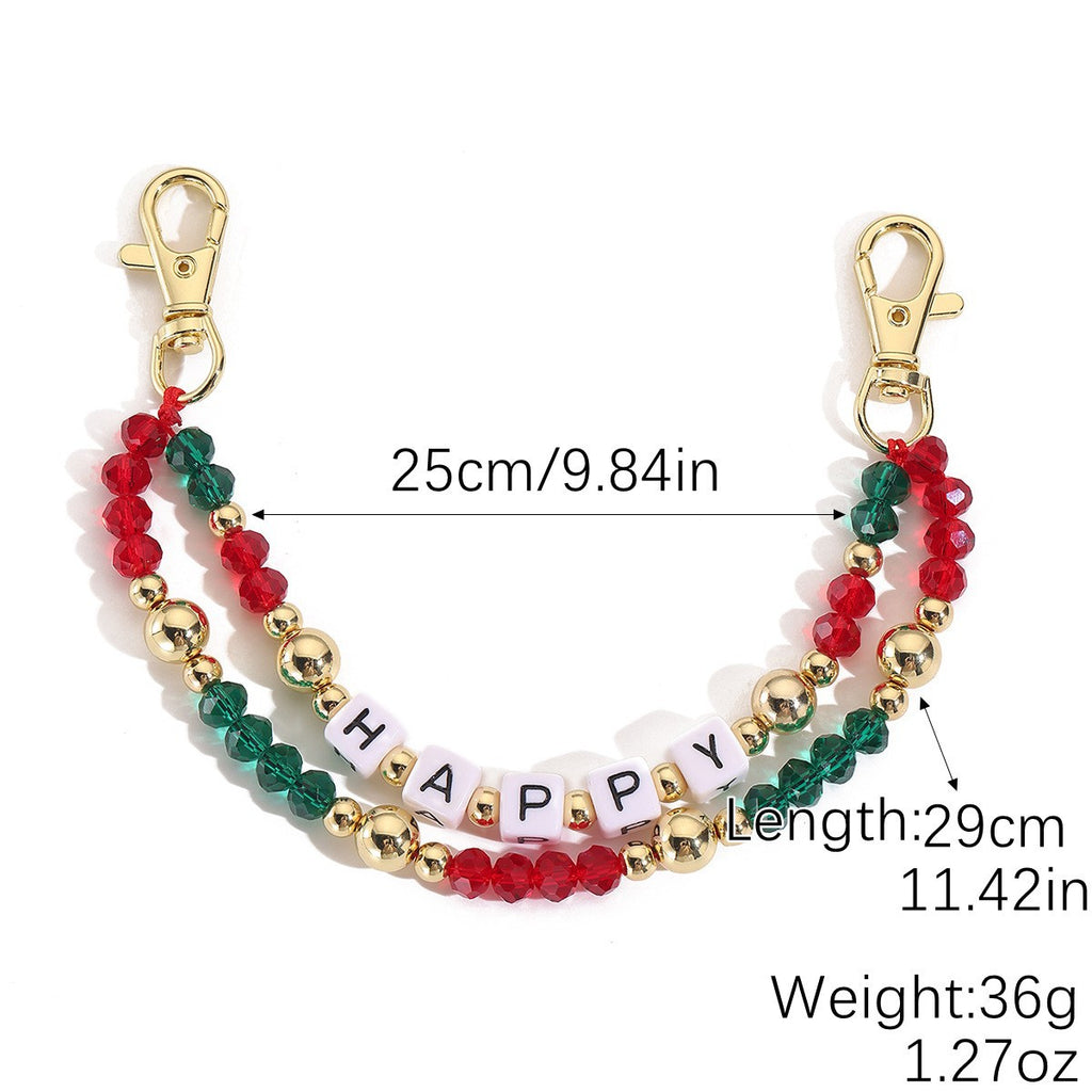 Kawaii Beaded Charm Keychain for Backpacks - Color_19
