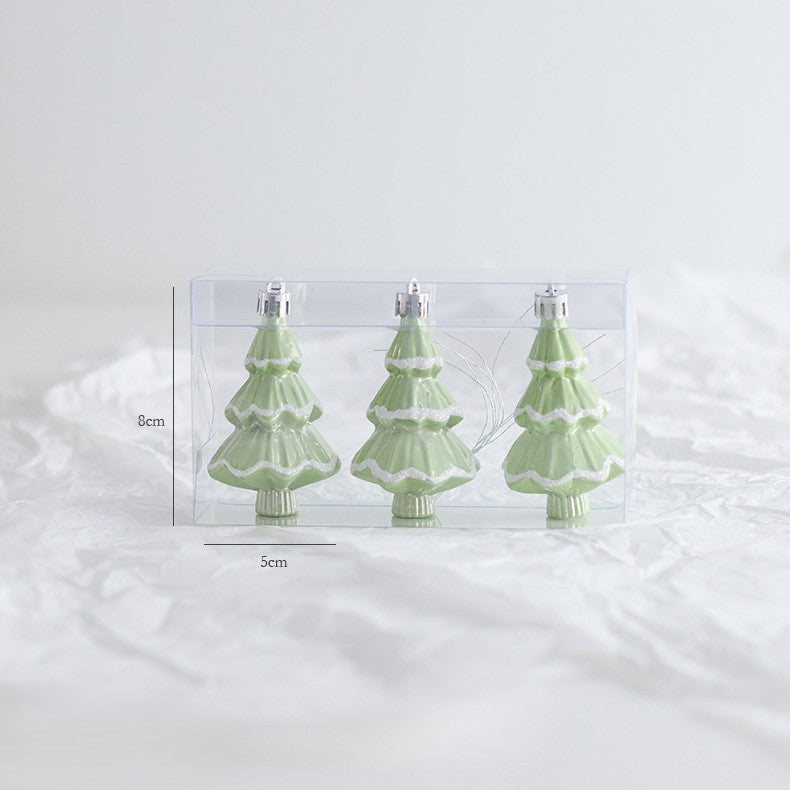 Boxed Glitter Christmas Ornament Sets in Mixed Shapes - C1-3PCS
