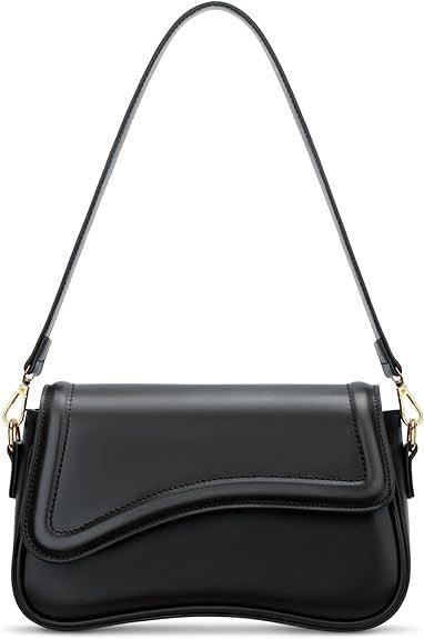 Wave Flap Baguette Shoulder Bag