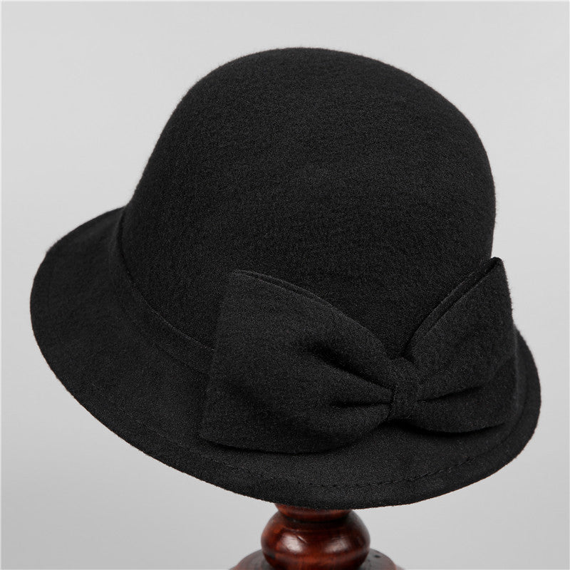 Vintage Bow Detail Bucket Hat