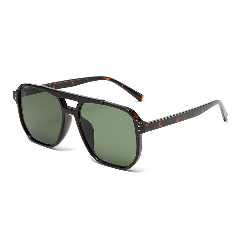 Retro Double Bridge Pilot Sunglasses - Color_3