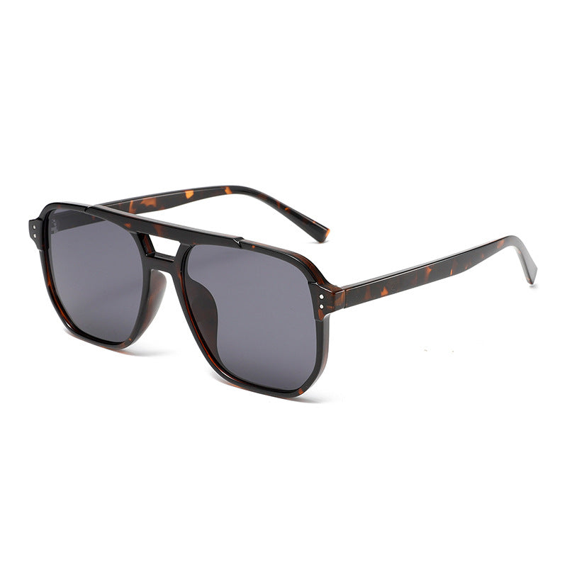 Retro Double Bridge Pilot Sunglasses - Color_4