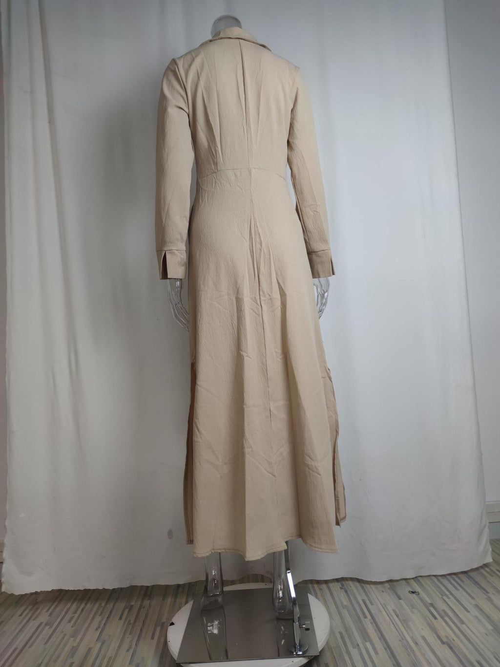 Collared Button Through Maxi Shirt Dress - view 2