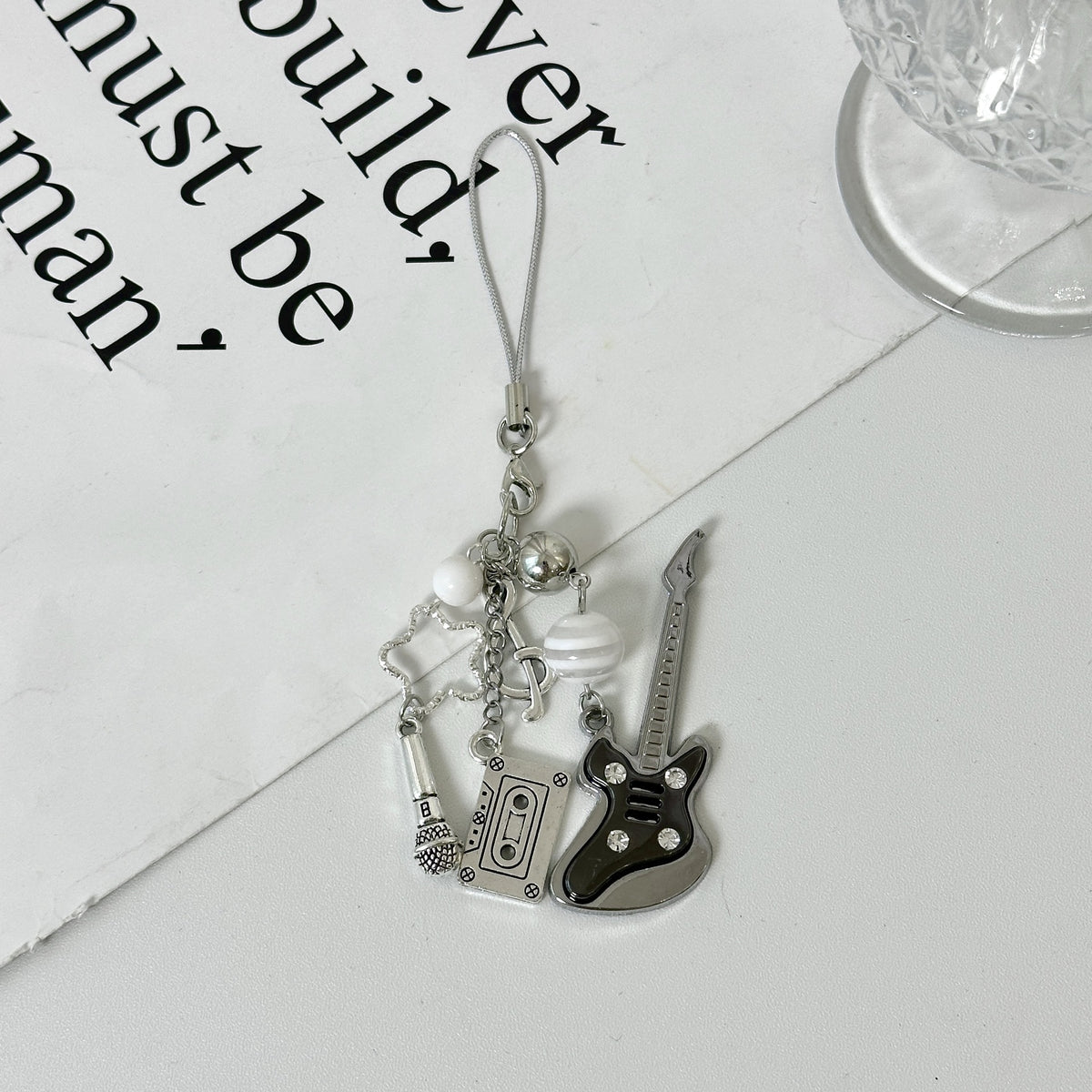 Electric Guitar Charm Keychain - Guitar-1