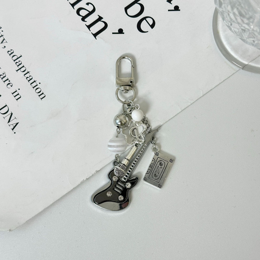Electric Guitar Charm Keychain - Guitar-2
